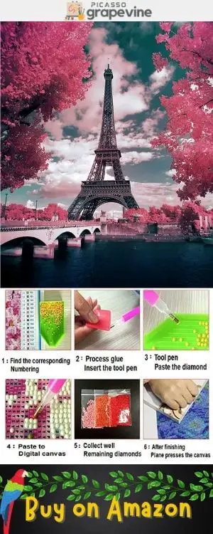 Pink Paris 5D Diamond Painting Kit