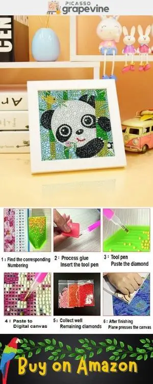 5D Panda Diamond Painting Kit for Kids